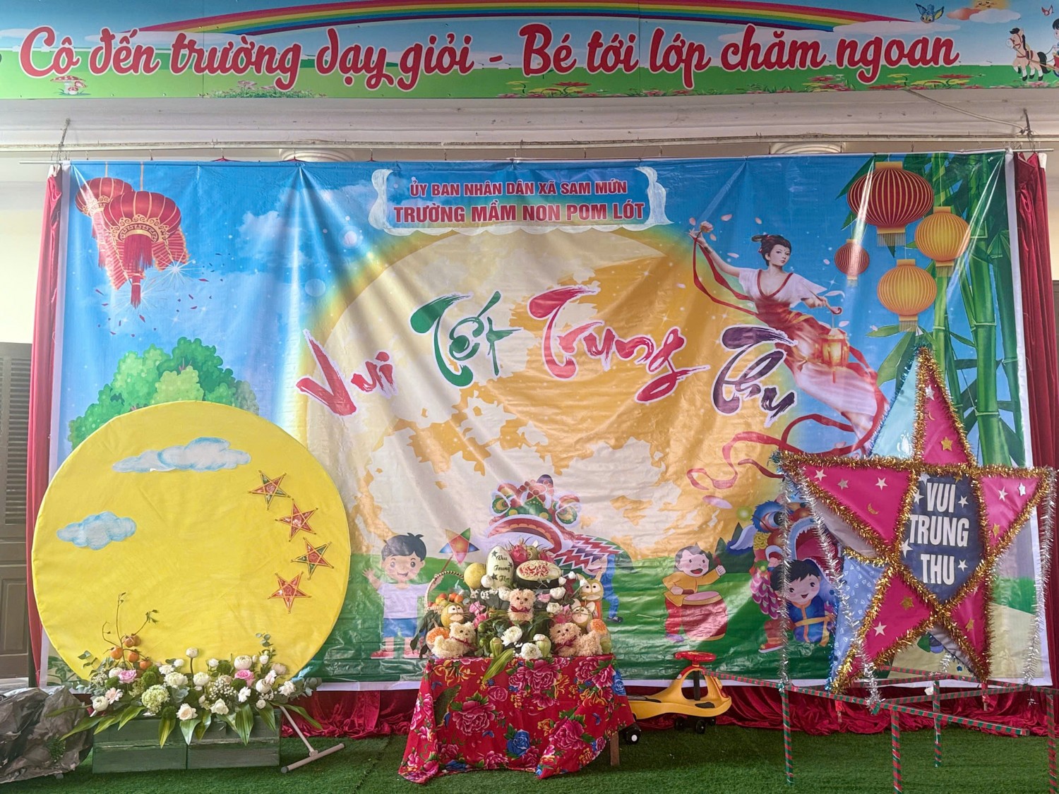 TRƯỜNG MẦM NON POM LÓT TƯNG BỪNG TỔ CHỨC VUI TẾT TRUNG THU NĂM 2025